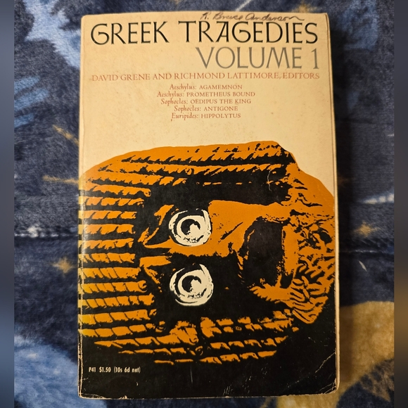 Vintage 1965 Greek Tragedies Volume 1, Aeschylus, Sophocles, Euripides - Picture 1 of 2